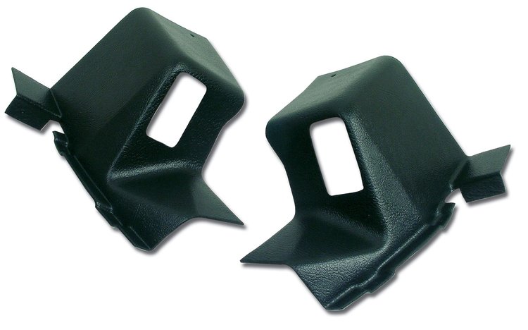 428114 Interior Rear Quarter Panel Extensions, 1969 Chevy Corvette, Green Coupe