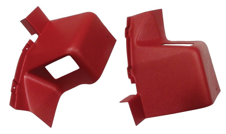 428130 Interior Rear Quarter Panel Extensions, 1968-1972 Chevy Corvette, Red Coupe