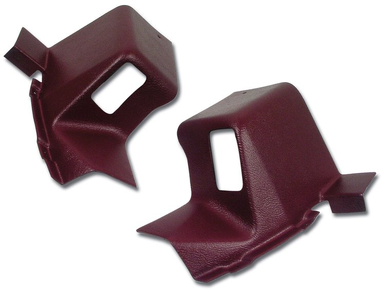 428131 Interior Rear Quarter Panel Extensions, 1973-1973 Chevy Corvette, Oxblood Coupe