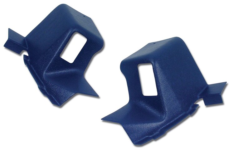 428132 Interior Rear Quarter Panel Extensions, 1968-1968 Chevy Corvette, Dark Blue Coupe