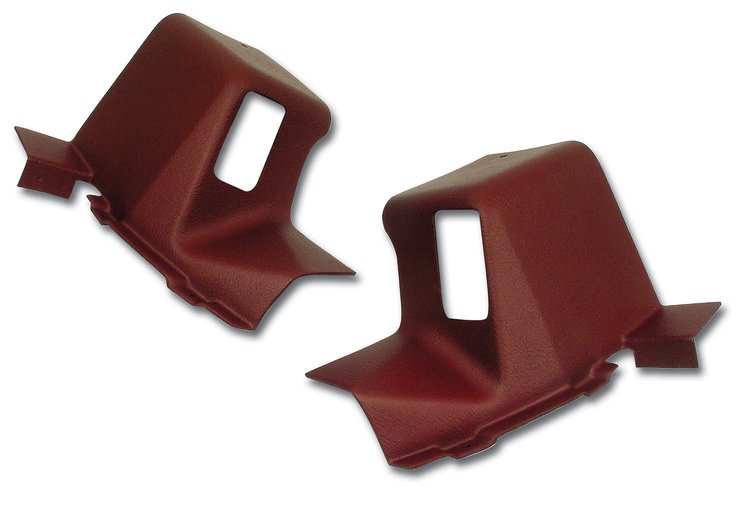 428138 Interior Rear Quarter Panel Extensions, 1968-1968 Chevy Corvette, Dark Orange Coupe