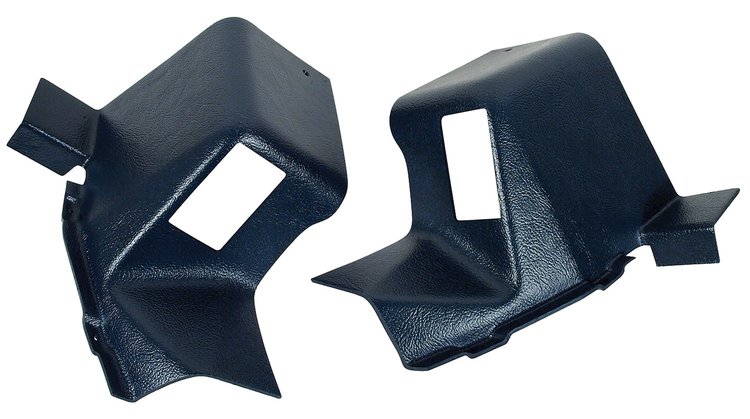 428143 Interior Rear Quarter Panel Extensions, 1973-1973 Chevy Corvette, Dark Blue Coupe