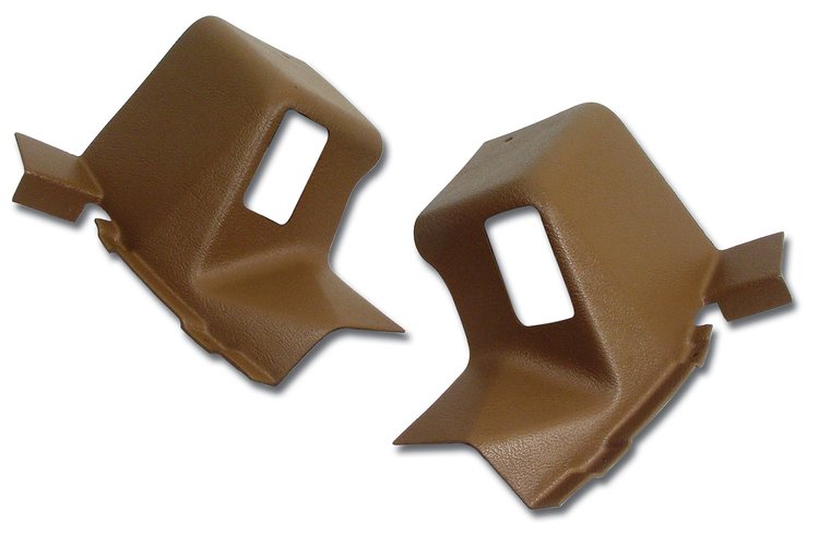 428151 Interior Rear Quarter Panel Extensions, 1973-1973 Chevy Corvette, Medium Saddle Coupe