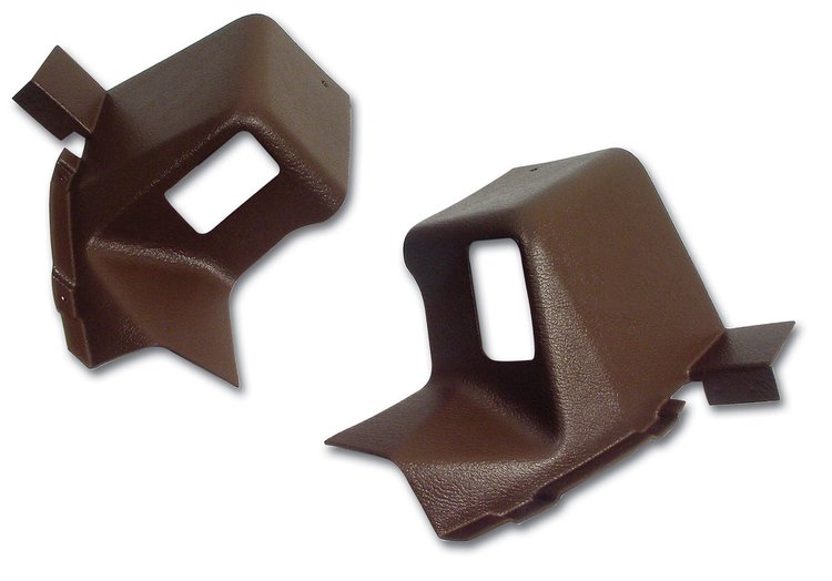 428153 Interior Rear Quarter Panel Extensions, 1970-1972 Chevy Corvette, Dark Saddle Coupe