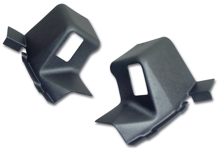 428163 Interior Rear Quarter Panel Extensions, 1968-1969 Chevy Corvette, Gunmetal Coupe