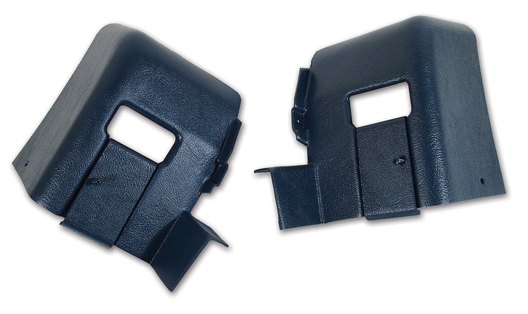 428243 Interior Rear Quarter Panel Extensions, 1974-1975 Chevy Corvette, Dark Blue Coupe