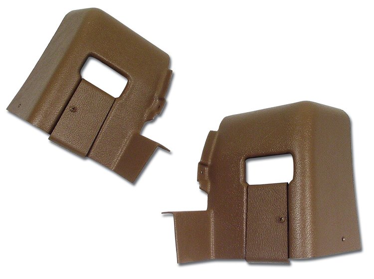 428251 Interior Rear Quarter Panel Extensions, 1974-1975 Chevy Corvette, Medium Saddle Coupe