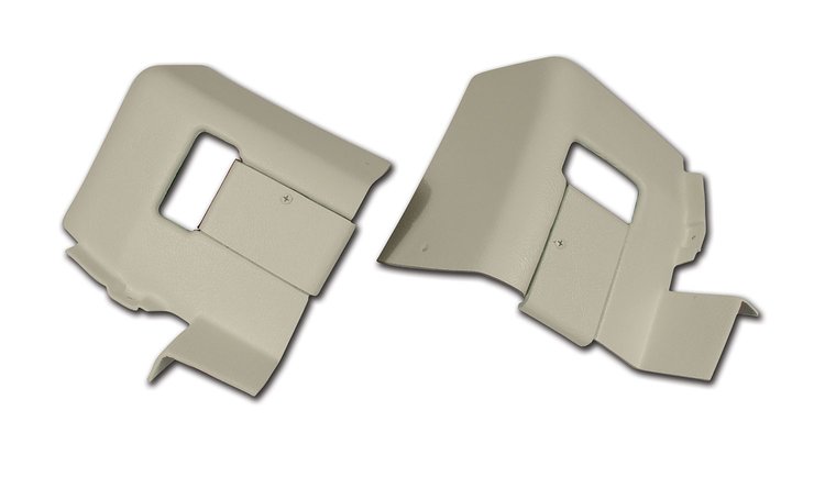 428276 Interior Rear Quarter Panel Extensions, 1976-1977 Chevy Corvette, White Coupe