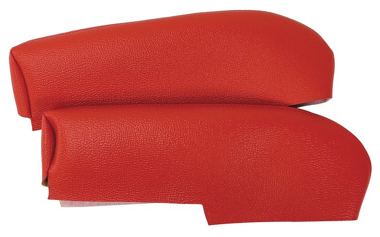 429802 Vinyl Armrest Cover Pair W/O Pad, 1958-1958 Chevy Corvette, Red