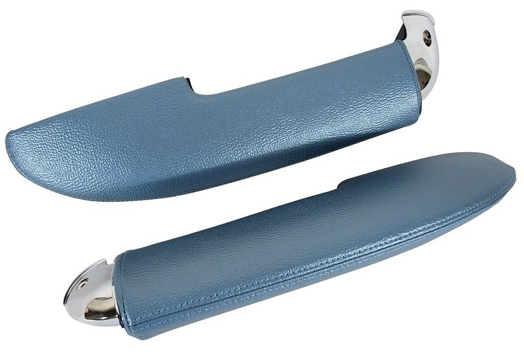 430207 Armrest Assemblies W/Chrome Ends, 1958-1958 Chevy Corvette, Blue