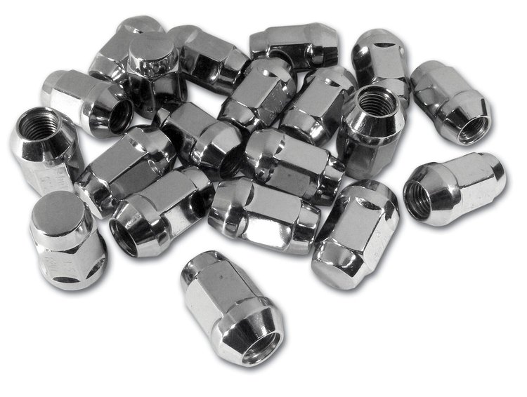 43051 Lug Nuts, 1984-2019 Chevy Corvette, Chrome 12mm X 1.5, 20 Piece Set