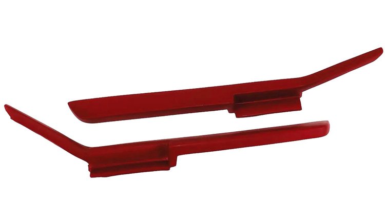 430875 Moulded Door Panel Armrest Pair, 1986-1989 Chevy Corvette, Red