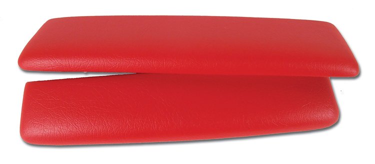 430935 Vinyl Armrest Covers W/Pads, 1962-1964 Chevy Corvette, Red