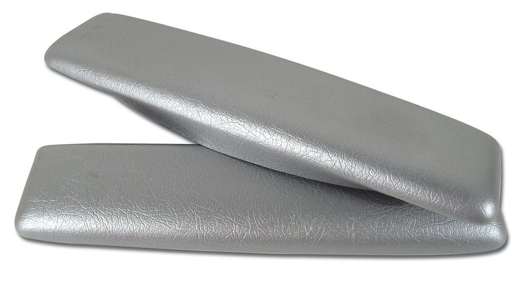 430961 Vinyl Armrest Covers W/Pads, 1964-1964 Chevy Corvette, Silver