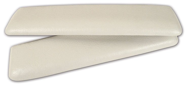 430965 Vinyl Armrest Covers W/Pads, 1964-1964 Chevy Corvette, White