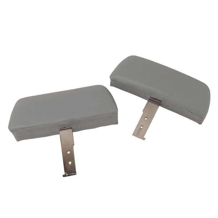 432363 Headrests, 1968-1969 Chevy Corvette, Gunmetal Complete W/ABS Covers