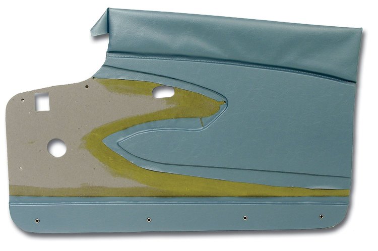 434807 Door Panels, 1959-1959 Chevy Corvette, Blue, W/O Supports