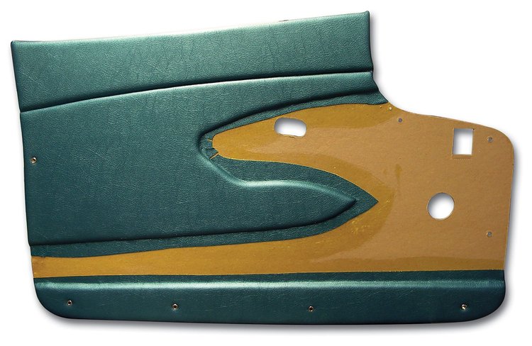 435006 Door Panels, 1959-1959 Chevy Corvette, Turquoise Metal Support