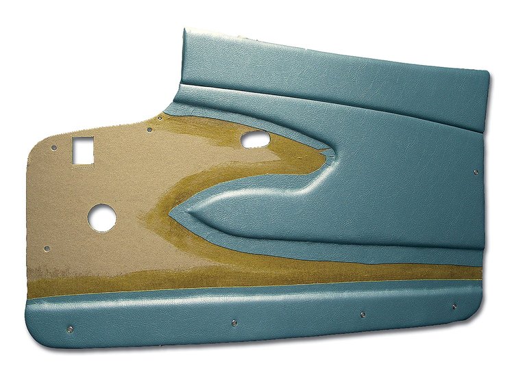 435007 Door Panels, 1959-1959 Chevy Corvette, Blue, Metal Support