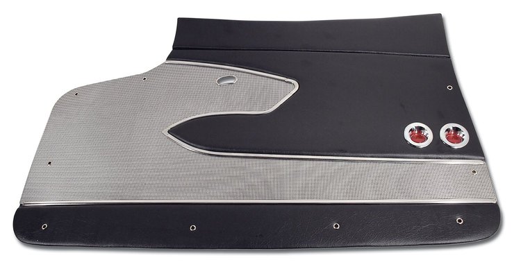 435220 Door Panels, 1959-1959 Chevy Corvette, Black, Deluxe