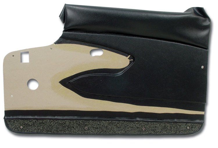 435320 Door Panels, 1960-1961 Chevy Corvette, Black