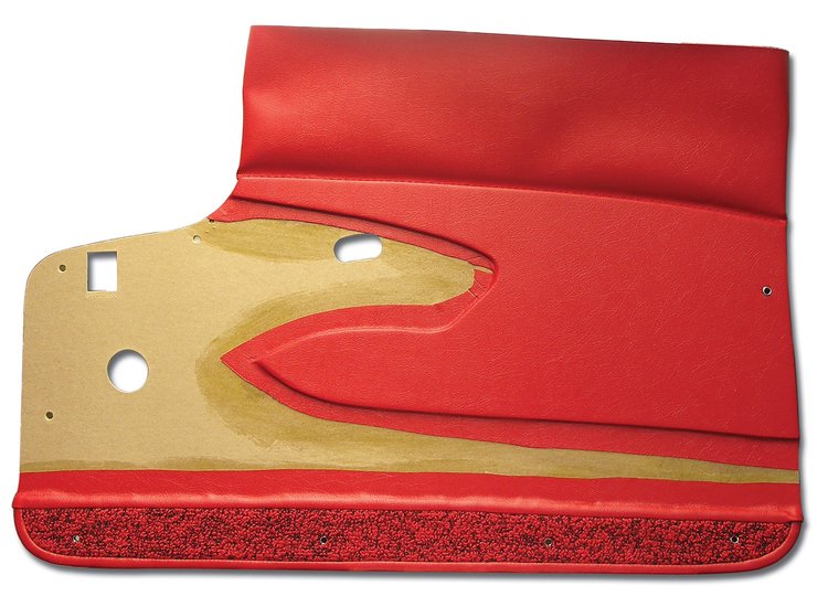 435335 Door Panels, 1960-1961 Chevy Corvette, Red