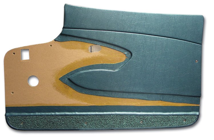435506 Door Panels, 1960-1960 Chevy Corvette, Turquoise Metal Support