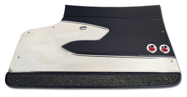 435820 Door Panels, 1960-1960 Chevy Corvette, Black, Deluxe
