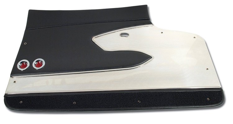 4358B1 Door Panels, 1960-1960 Chevy Corvette, Black, Deluxe