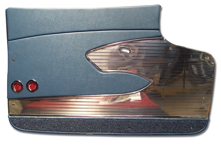 435908 Door Panels, 1961-1961 Chevy Corvette, Blue Deluxe