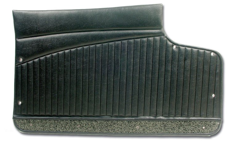 436220 Door Panels, 1962-1962 Chevy Corvette, Black, Metal Support