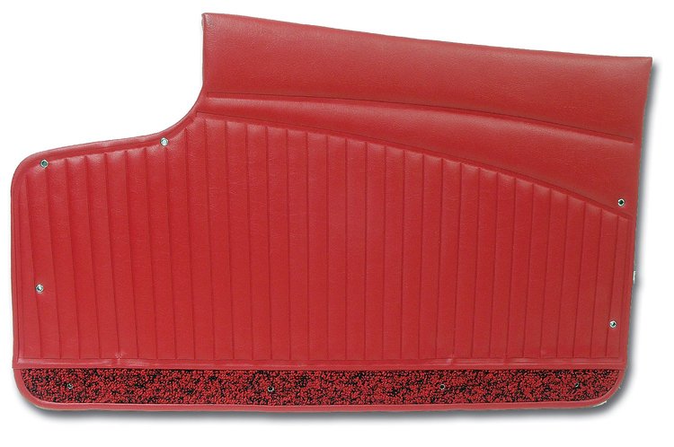 436235 Door Panels, 1962-1962 Chevy Corvette, Red Metal Support
