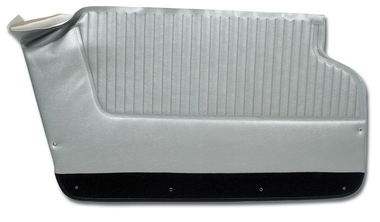 436561 Door Panels, 1964-1964 Chevy Corvette, Silver W/Black Carpet