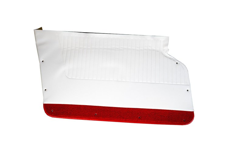 4365Z2 Door Panels, 1964-1964 Chevy Corvette, White W/Red Carpet