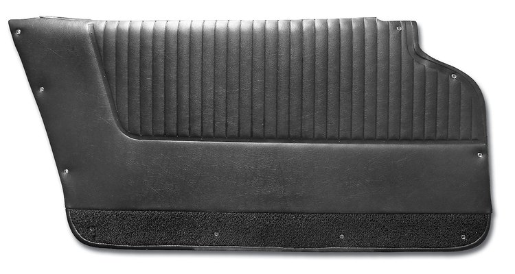 437020 Door Panels, 1963-1964 Chevy Corvette, Black, Coupe, W/Felt