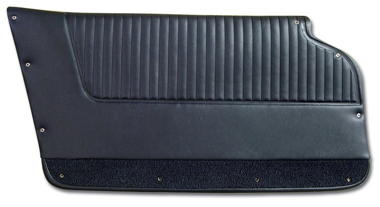 437142 Door Panels, 1963-1964 Chevy Corvette, Dark Blue, Convertible, W/Felt
