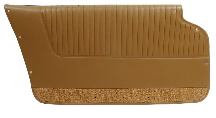 437154 Door Panels, 1963-1964 Chevy Corvette, Saddle, Convertible, W/Felt
