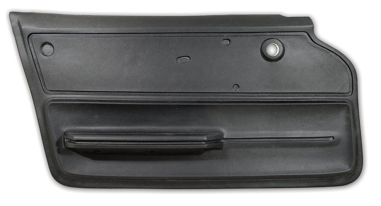 439120 Door Panel, 1965-1966 Chevy Corvette, Black, Coupe W/Felt Left/Driver
