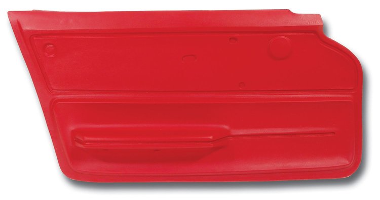 439130 Door Panel, 1965-1966 Chevy Corvette, Red Coupe W/Felt Left/Driver