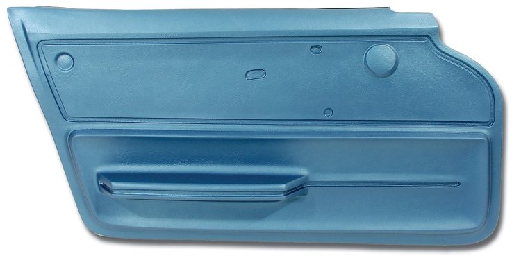 439140 Door Panel, 1965-1966 Chevy Corvette, Bright Blue Coupe W/Felt Left/Driver