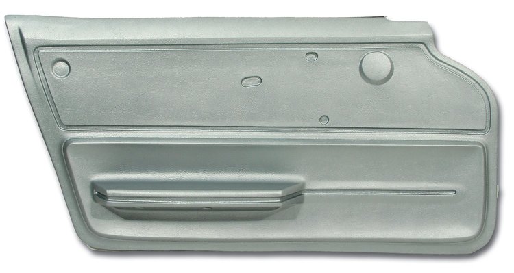 439161 Door Panel, 1965-1966 Chevy Corvette, Silver Coupe W/Felt Left/Driver