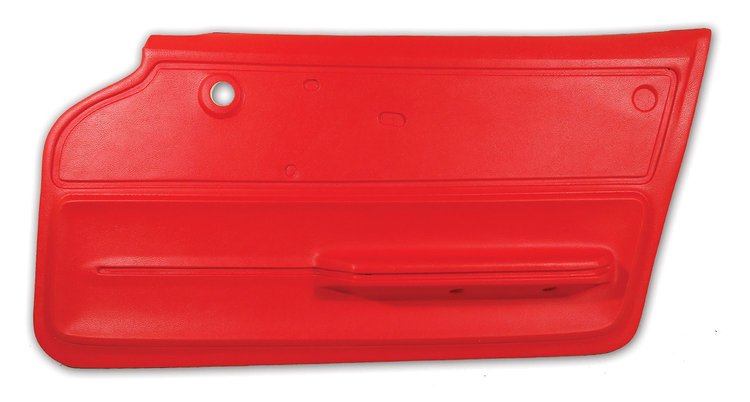 439230 Door Panel, 1965-1966 Chevy Corvette, Red Coupe W/Felt Right/Passenger
