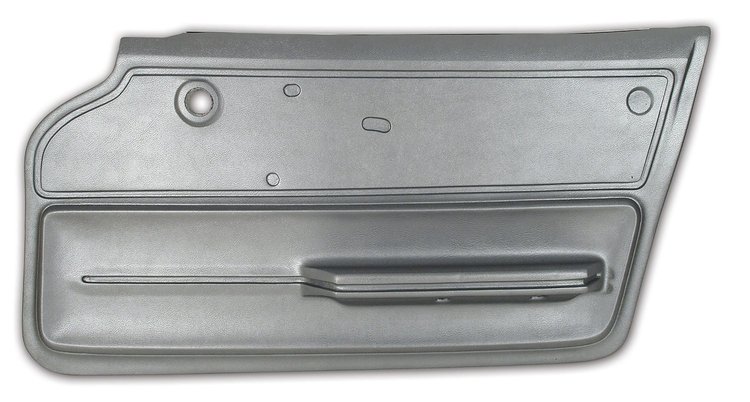 439261 Door Panel, 1965-1966 Chevy Corvette, Silver Coupe W/Felt Right/Passenger