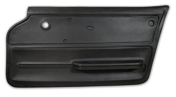 439420 Door Panel, 1965-1966 Chevy Corvette, Black, Convertible W/Felt Right/Passenger
