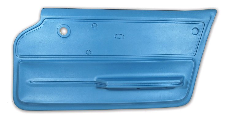 439440 Door Panel, 1965-1966 Chevy Corvette, Bright Blue Convertible W/Felt Right/Passenger