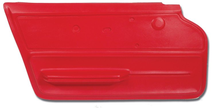 439530 Door Panel, 1967-1967 Chevy Corvette, Red Coupe W/Felt Left/Driver