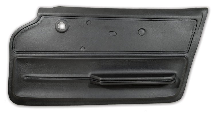 439620 Door Panel, 1967-1967 Chevy Corvette, Black, Coupe W/Felt Right/Passenger