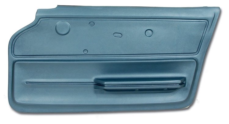 439640 Door Panel, 1967-1967 Chevy Corvette, Bright Blue Coupe W/Felt Right/Passenger