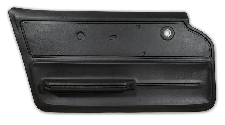 439720 Door Panel, 1967-1967 Chevy Corvette, Black, Convertible W/Felt Left/Driver