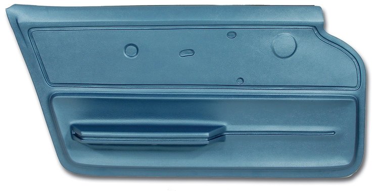 439740 Door Panel, 1967-1967 Chevy Corvette, Bright Blue Convertible W/Felt Left/Driver